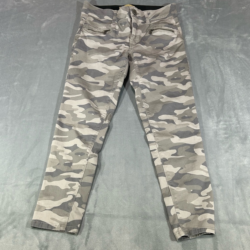 Democracy Grey Camo Slim Jeans-size 8